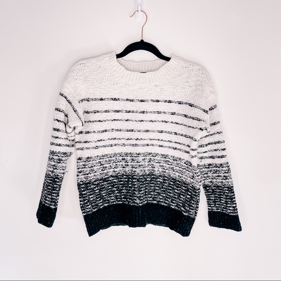 Vince Textured Stripe Wool Blend Sweater Sz M - Picture 2 of 12